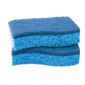 Kitchen cleaning scrubber cellulose sponge scrub with scouring pad